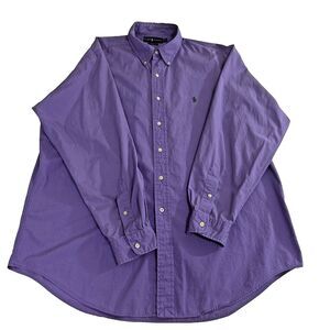 Ralph Lauren Purple Button Down Shirt Long Sleeve Classic Fit Extra Large Men